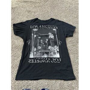 Hanesink Mens Los Angeles Crew Neck Pull Over Short Sleeve Graphic Print Size L